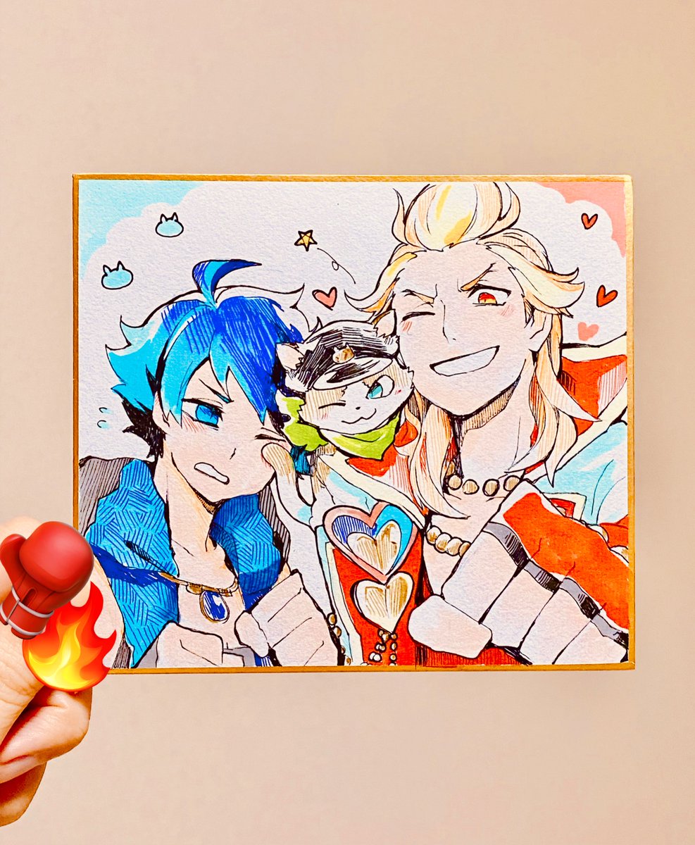 てをつなごうよ 色紙 12/14発売 #じゃああんたが作ってみろよ 一巻の書店さん用色紙を描き