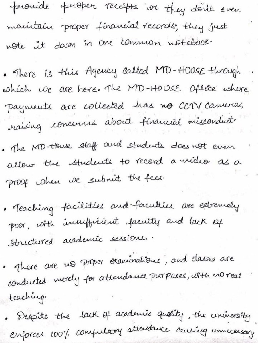 Urgent attention require <a href="/amb_tashkent/">India in Uzbekistan</a> <a href="/NMC_BHARAT/">National Medical Commission</a> 🫘
Indian MBBS students at Samarkand State Medical University (SSMU), Uzbekistan, are experiencing alarming challenges: 
MD HOUSE, the agency handling admissions and payments, lacks transparency, doesn’t issue proper receipts and