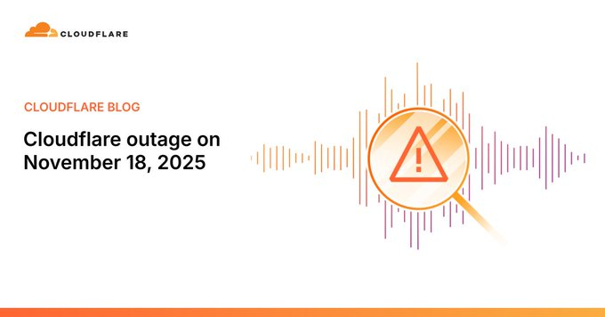 KhushhalGupta's tweet photo. The Cloudflare incident shows how a minor permissions change can trigger a cascading failure - and suddenly half the web stops working. A good reminder that even “small” internal changes need big caution.

https://t.co/KDe7nnvL8S https://t.co/hfJxNrg9V1