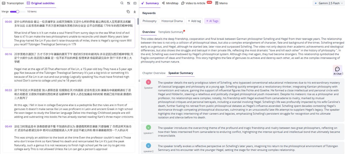videoseek_ai's tweet image. 3. Gathering industry insights from any videos and files
- Summarizes individual speakers.
- Works with multilingual content for global workflows.
#videoTotext