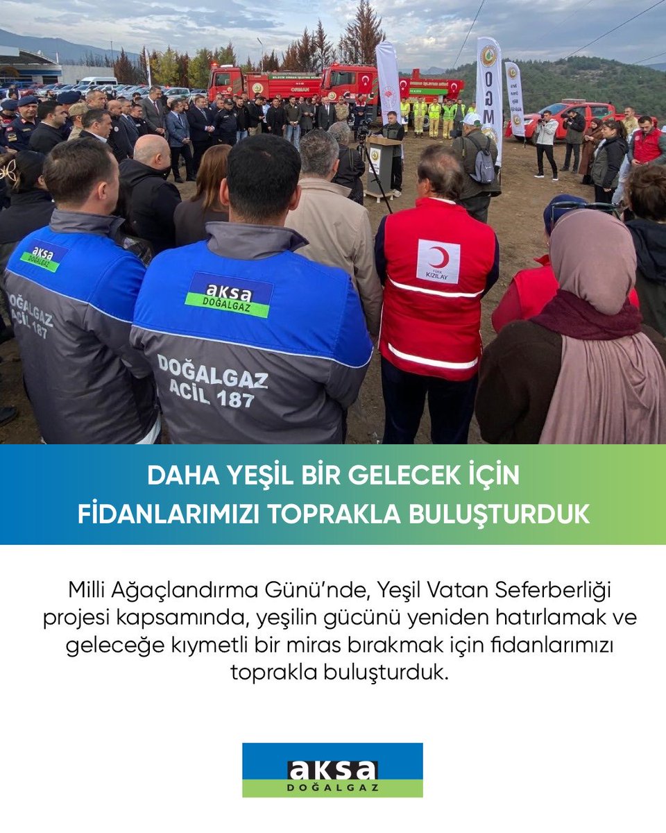 Yeşil Vatan Seferberliği projesi kapsamında, Valiliğimiz ve Orman Bölge Müdürlüğümüzün koordinasyonunda, yeşilin gücünü yeniden hatırlamak ve geleceğe kıymetli bir miras bırakmak için fidanlarımızı toprakla buluşturduk.