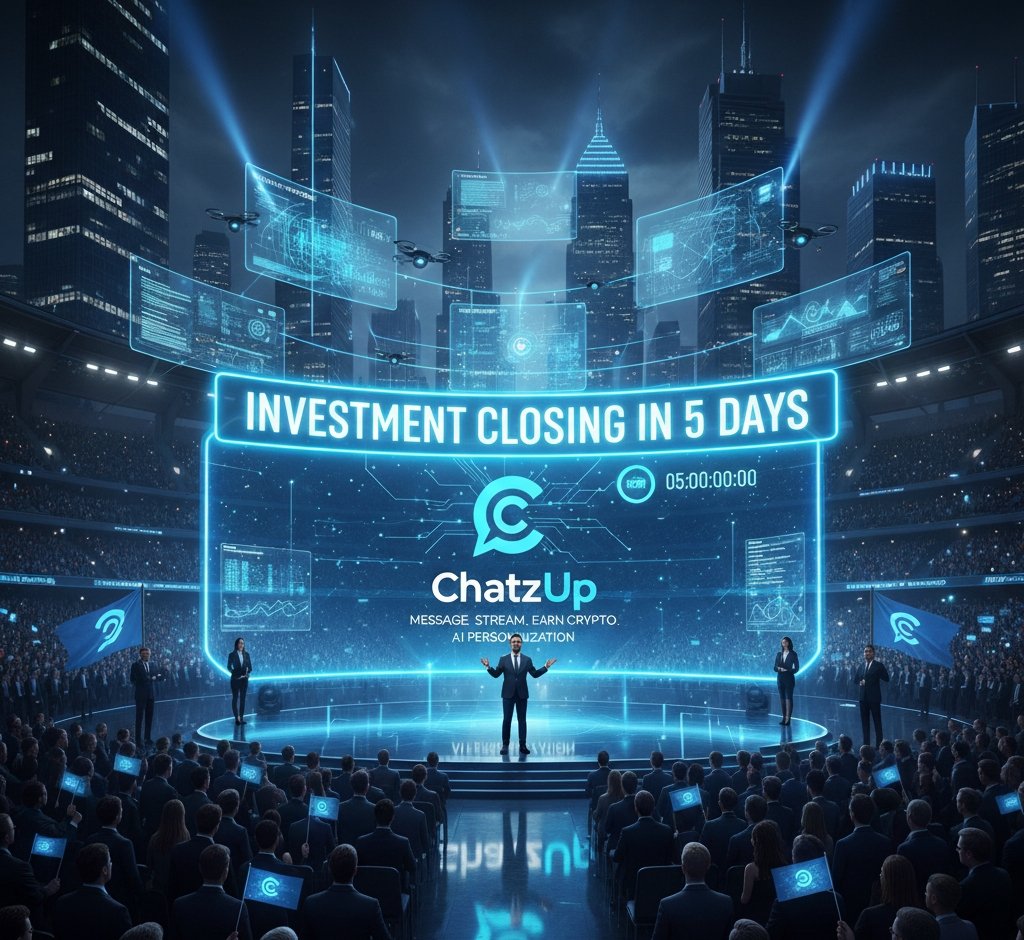 ChatzUpGlobal's tweet photo. ⏳ 5 DAYS LEFT! ChatzUp Investment Phase Closing! 🚨

➡️ INVEST NOW:

https://t.co/9a3EQ1NPJ6 https://t.co/DX8AxIMvBe