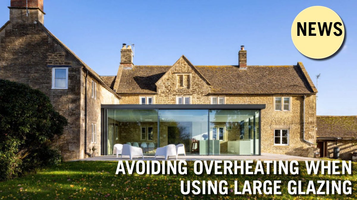 ArchitectsDF's tweet image. Discover how to prevent overheating with large glazing in your designs! 🌞🏗️ Read more here: architectsdatafile.co.uk/news/avoiding-… #Architecture #Sustainability #BuildingDesign