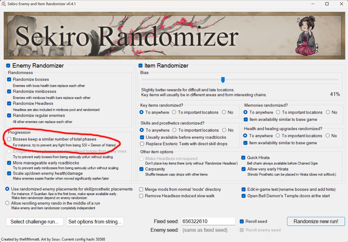 Am Freitag startet auf #Twitch die neue Staffel des #Sekiro-Randomizer Runs. In der Mod habe ich nun wohl auch die Option gefunden, Bosse noch weiter durch zu würfeln. Auf dass der Dämon des Hasses nicht zum vierten Mal auf der Brücke der Nonne steht. Fingers crossed. 😬