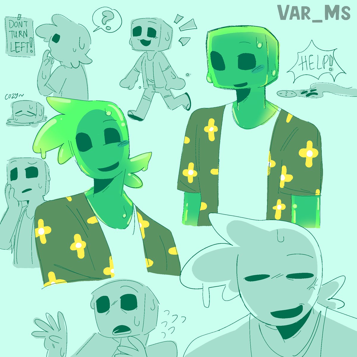 JamSalsa's tweet image. Avery doodle!!! #Minecraft #averythemayo