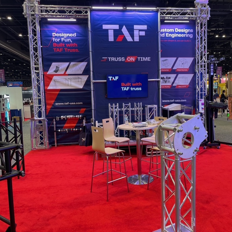 Come meet us at IAPPA Expo in Orlando November 18–21! Use our invite code AUBACKCS to register at the Orange County Convention Center in Orlando.
Visit TAF at booth #4006 – see our equipment in action and chat with our team!
#IAAPA #TAFTruss #TradeShow #thefactory #trussontime