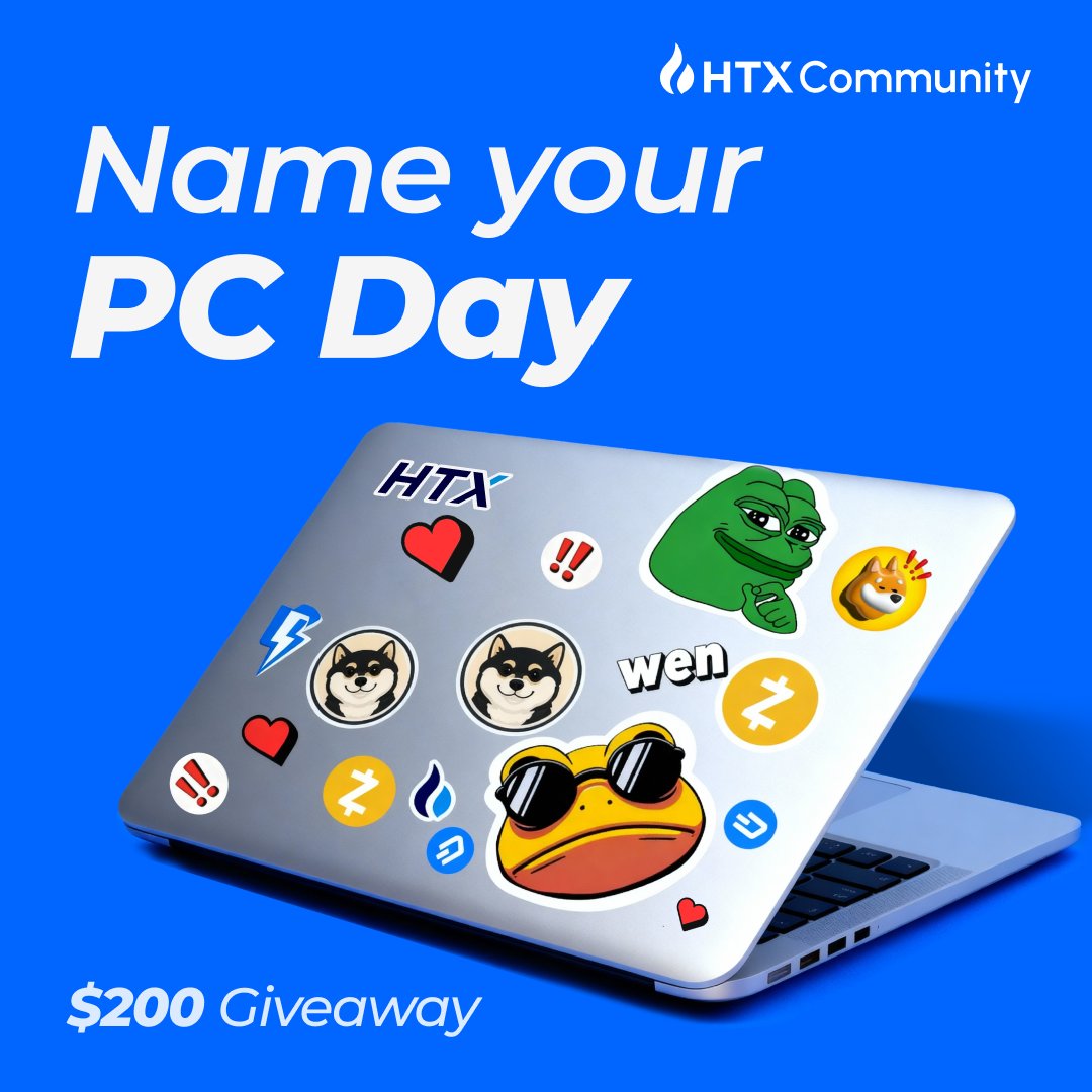 HTX_Global's tweet image. 🥳Celebrate Name Your PC Day! 

Enter our $200 Giveaway:
✅Comment your PC crypto-inspired name 
✅RT + tag a friend 
✅Follow @HTX_Global , winners get a DM

 10 lucky HTX winners share $200!