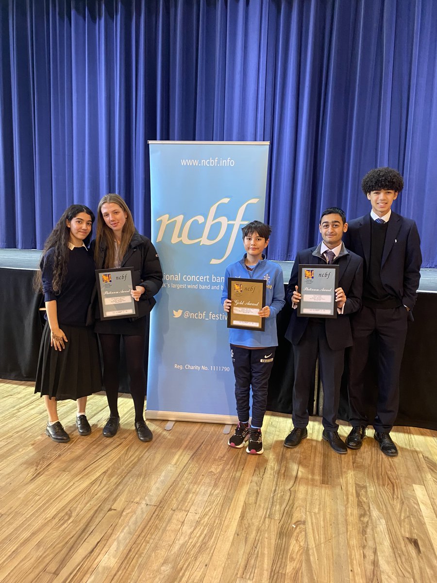 🎶Congratulations to SWO, Junior SWO and Big Band 1 for their Platinum &amp; Gold awards @ncbf_festival this weekend!🌟SWO played Ellerby's Paris Sketches, Junior SWO Superheroes 'R’ Us 🦸 &amp; Big Band enjoyed performing more of the Latin music from the project a couple of weeks ago.