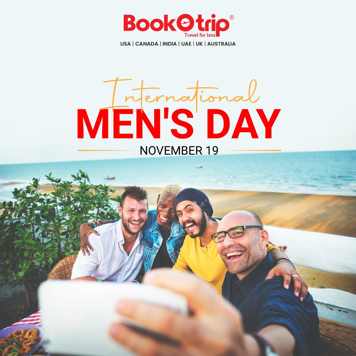 BookOtrip_Ca's tweet photo. Strong minds, kind hearts, unforgettable adventures. Happy International Men’s Day! https://t.co/ipPbLCGRMQ