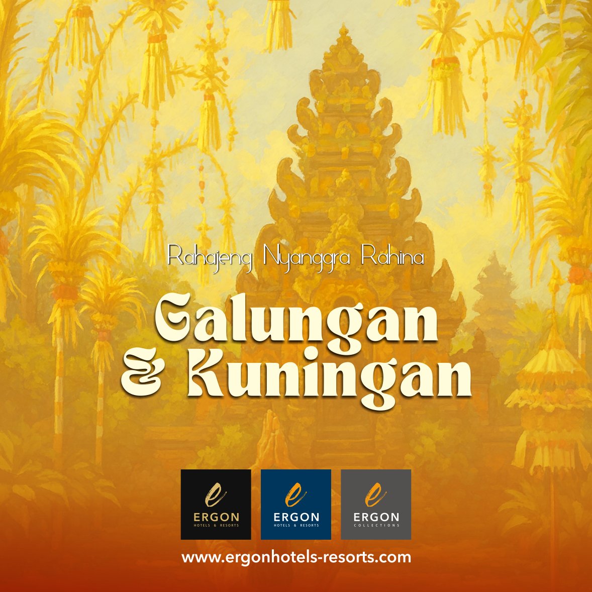 ErgonHotels's tweet photo. Rahajeng Rahina Galungan lan Kuningan 2025.
Semoga Ida Sang Hyang Widhi Wasa selalu melinggihkan kedamaian dan kemakmuran dalam hidup kita.

https://t.co/09xjfzjQMV
Good Stay, Good Life, Good Style

#EHR #ErgonHotelsResorts #ERGON #GalunganLanKuningan #HariRayaBali https://t.co/nV736efcBv