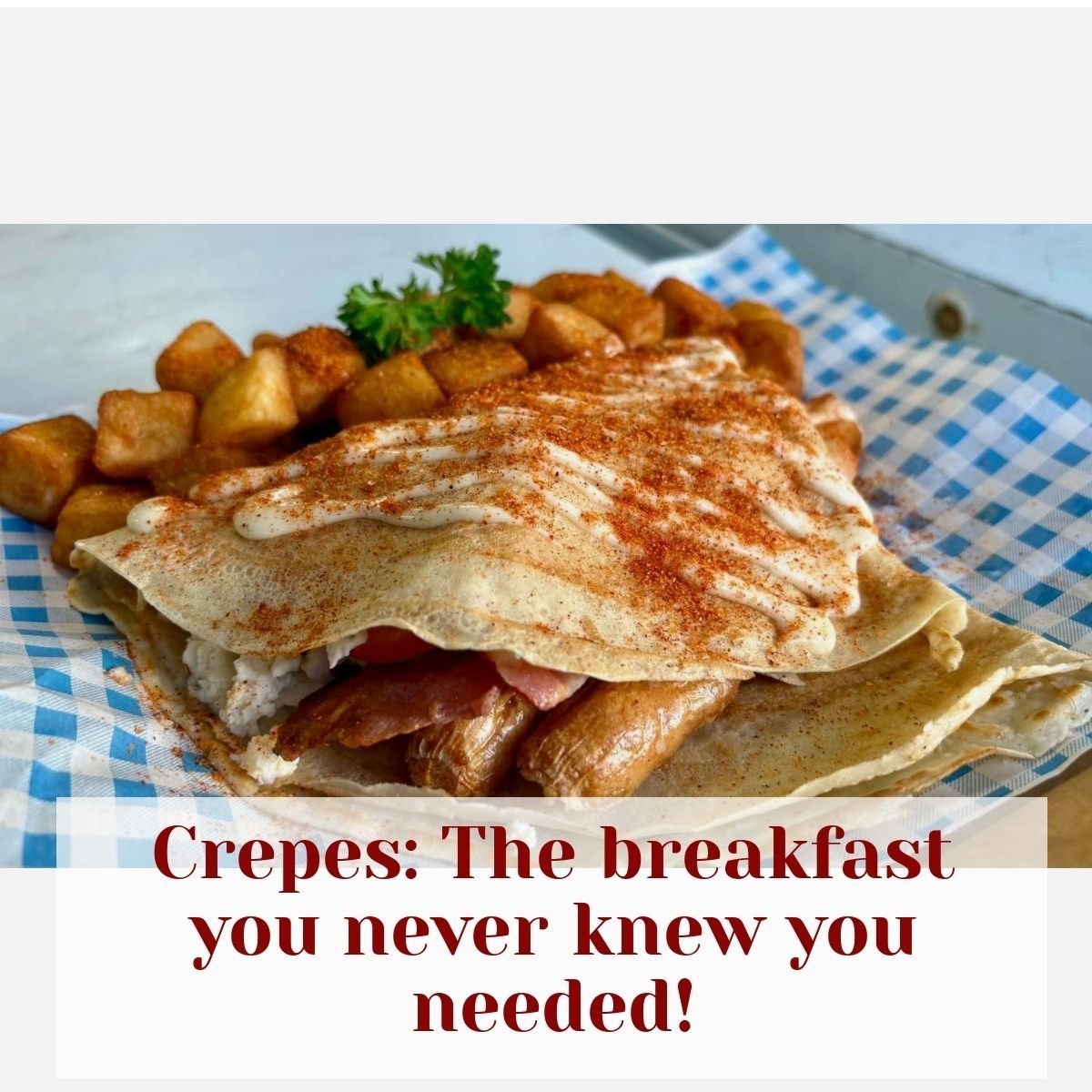 KKCateringUK's tweet image. Still serving sad sandwiches at your corporate event? We&apos;ve upgraded. Breakfast crepes with sausages and hash browns. Your staff deserve better. #WorkPerks #EventProfs