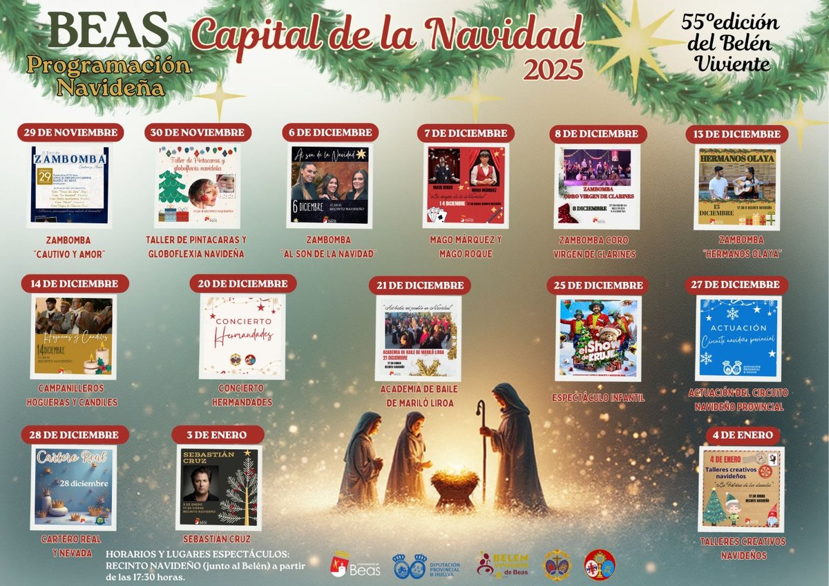El Belén Viviente de Beas 2025 abre al público el próximo 29 de noviembre huelvamagazine.com/el-belen-vivie…