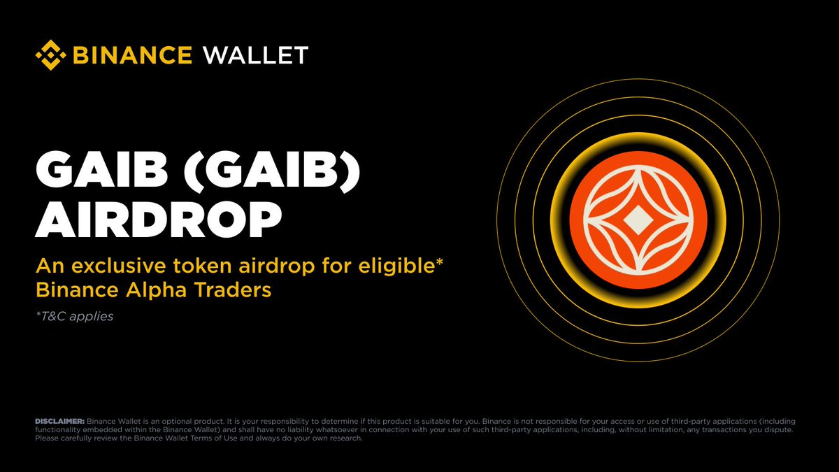 Today Binance Alpha $GAIB Claim

✅Reward: 175 GAIB
✅Required: 245+ Points
✅Claim Fee: 15 Points

⏰Claim Time: 4:00 PM (BDT)
✅Claim Period: 24H
✅Process: FCFS

Every 5 Minute, Decrease by 5 Point✅