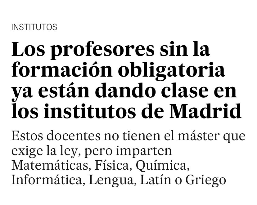 🆘 Faltan docentes

⚠️ La Comunidad de Madrid convierte en norma la rebaja de los requisitos de acceso a la docencia para seguir desprestigiando la #EducaciónPública

🟣✅ La solución es mejorar las condiciones laborales y dignificar la profesión docente

eldiariodelaeducacion.com/2025/11/18/par…