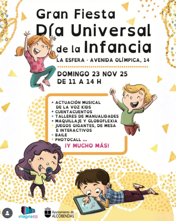 ⚪️⚫️ Gran fiesta en La Esfera para celebrar el ‘Día Internacional de los Derechos de la Infancia’

👉 El domingo 23 de noviembre, de 11 a 14 horas  <a href="/Alcobendas_ayto/">Ayuntamiento Alcobendas</a> 

magazineslv.com/noticias-alcob…

#felizmiércoles