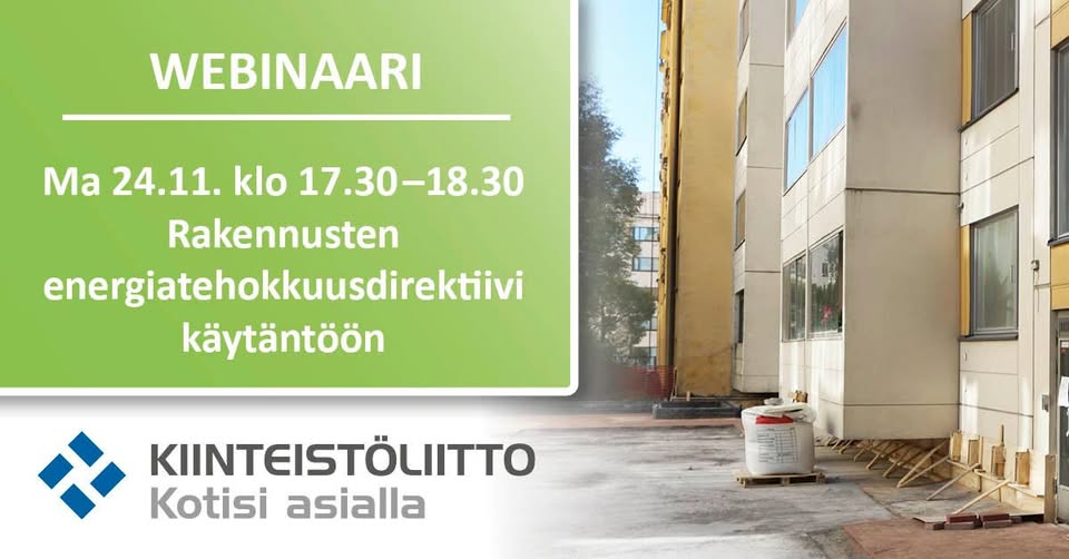 TimoTossavainen's tweet image. Rakennusten energiatehokkuusdirektiivi käytäntöön -webinaarissa ma 24.11. perehdytään taloyhtiöiden kannalta keskeisiin direktiivin toimeenpanon kysymyksiin.

Lisätiedot ja ilmoittautumiset ⬇️

lyyti.fi/reg/Rakennuste…

#Taloyhtiö #Energiatehokkuus #Isännöinti @Kiinteistoala