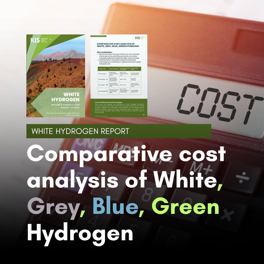 How does white hydrogen compare economically to other hydrogen pathways?
Find out in our White Hydrogen report: 
📘 kallindex.com/reports/white-…