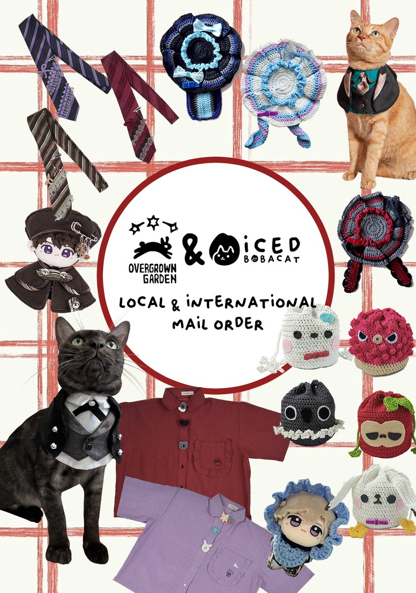 🩷&amp;RT appreciated!

Post-CF21 Mail Order!
🐈‍⬛LADS/HSR/Apparel/Pet Collar
‼️There will be quota / items since they're all hand-made
📅19 Nov-7 Dec OR until quota run out
🔗Indo forms.gle/tmWbhMhi4EdcYe…
🔗SEA forms.gle/T2buPqehDhtL4Q…
🔗INTERNATIONAL forms.gle/DWUv9m6KCY55Lx…
↓ Read rep