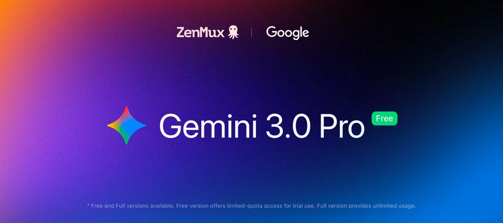 itsalma1234's tweet image. 🚨 Google just dropped Gemini 3 Pro — and its reasoning power is insane.

​The new benchmark scores are absolutely shattering records. 🤯👇

​But here&apos;s the best part:

​You don&apos;t have to wait. Get free, immediate access to Gemini 3 Pro right now on @ZenMuxAI, complete with a…