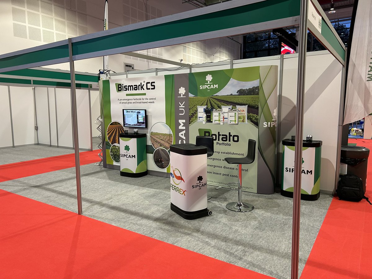 SipcamUK's tweet image. Join us on stand 142 at this years @BritishPotato_ event in Harrogate. Join us today and tomorrow to find out what Sipcam UK has on offer!

#sipcamuk #bp2025 #bismark