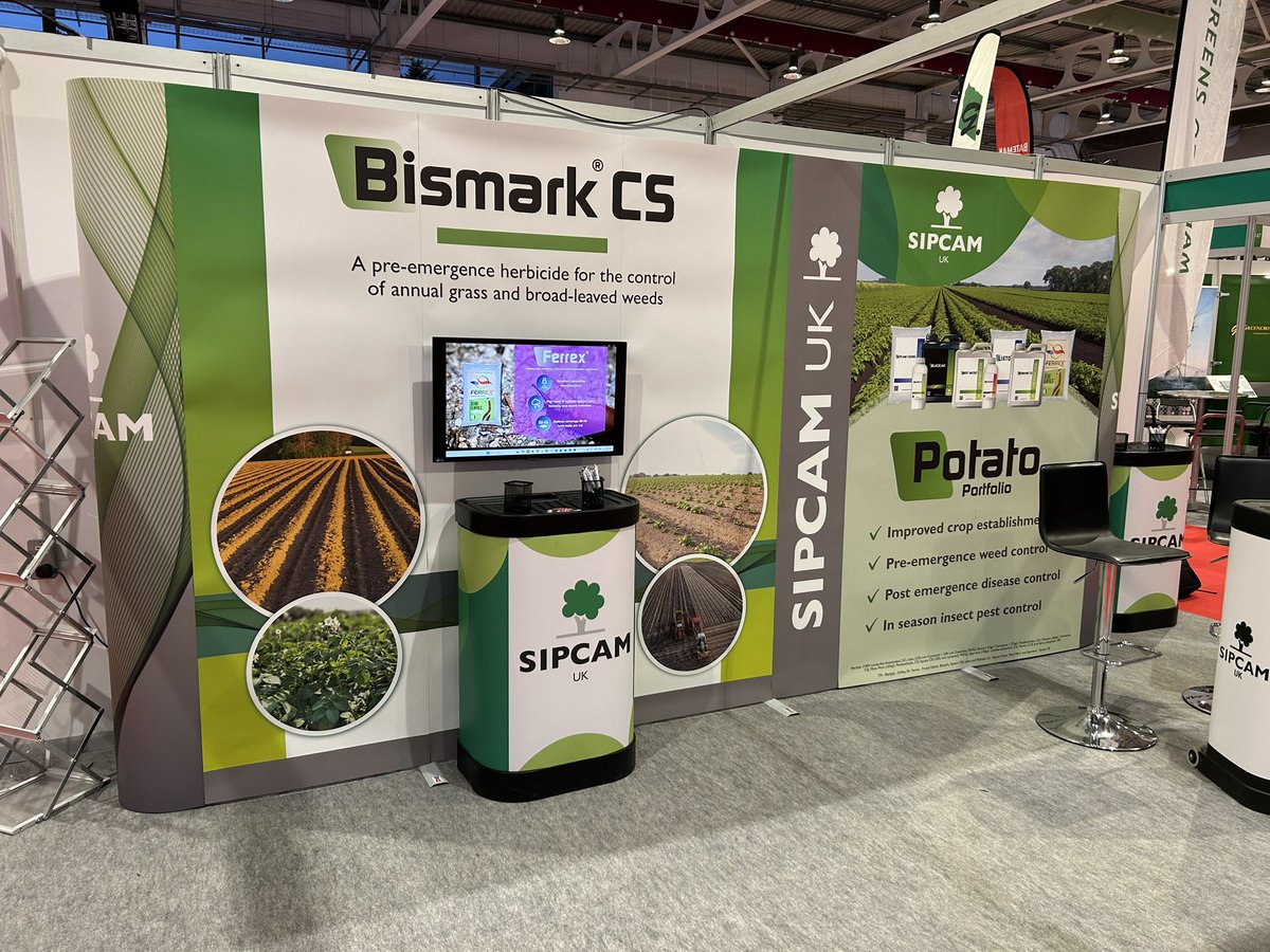 SipcamUK's tweet image. Join us on stand 142 at this years @BritishPotato_ event in Harrogate. Join us today and tomorrow to find out what Sipcam UK has on offer!

#sipcamuk #bp2025 #bismark