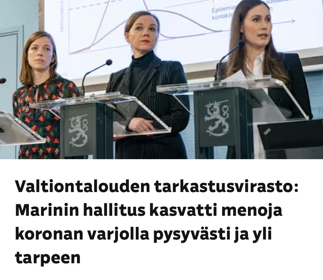 Marinin hallituksen tuhlaaminen lähti täysin lapasesta. Tämähän toki jo tiedettiin, mutta ehkä nyt saatu selvitys hillitsisi pulinaa tekosyistä?

Lindtmanin SDP on vain jatkanut vasemmistopopulismia vastustamalla käytännössä kaikkia säästöjä ilman mitään uskottavaa vaihtoehtoa.