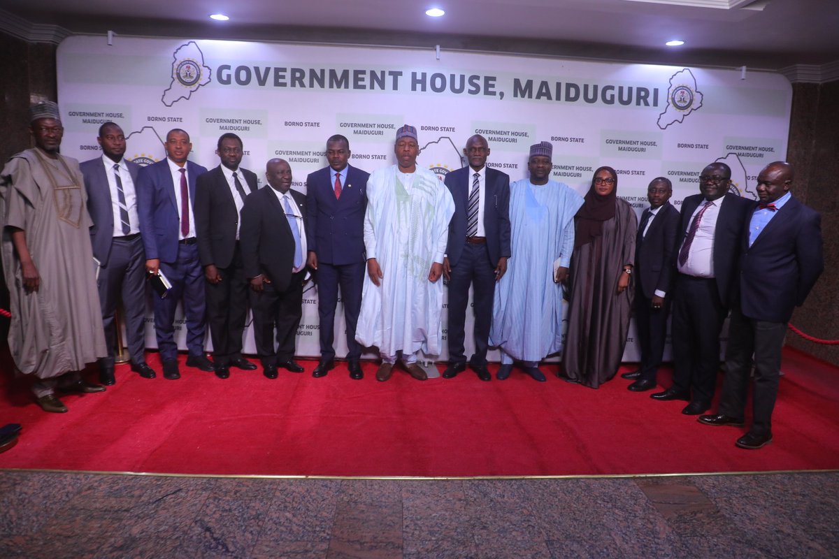 dauda_iliya's tweet photo. Zulum Pledges Access to Justice to People of Borno 

@BornoGovt State Governor, Professor Babagana Umara @ProfZulum, has pledged his administration's support to ensure citizens, particularly victims of Boko Haram insurgency, have access to justice.

The governor made the assurance during a meeting with the Director-General of the @fmojustice Aid Council, Barrister Aliyu Bagudu Abubakar, and his management team at the Government House in Maiduguri.

Governor Zulum stressed the importance of legal representation and expressed commitment to support the vulnerable. “Let me assure you that our people will not be left behind in access to justice, especially the teeming vulnerable people who are victims of Boko Haram insurgency,” Zulum said.

He directed a collaborative effort between the council and state government. “The office of the Attorney General should work closely with your office to come up with a plan on how to harmonize the Office of Public Defenders and that of Citizens Rights Department already existing in the state for the benefit of our people,” he stated.

The governor urged the council to submit a formal request and promised a considered review. “I assure you that we shall look into your demands and see how we can address some of them within the limited resources of the state.

Earlier in his remarks, the Director-General of the Legal Aid Council, Barrister Aliyu Bagudu Abubakar, informed the governor that the council has been providing crucial legal services to insurgency victims and displaced persons, handling cases ranging from property disputes and family matters to gender-based violence.

“From 2021 to 2023, we successfully handled over 2,500 cases including criminal defence, civil matters, and mediation,” Bagudu reported.

To enhance their activities in the state, the Director General requested operational vehicles, an annual subvention, and office furniture and equipment.

The event was attended by the Deputy Governor, Hon. Umar Usman Kadafur; the Senator representing Borno Central, Senator Kaka Shehu Lawan SAN; the Acting Chief of Staff, Dr Babagana Malumbe; other members of the State Executive Council, and Special Advisers.