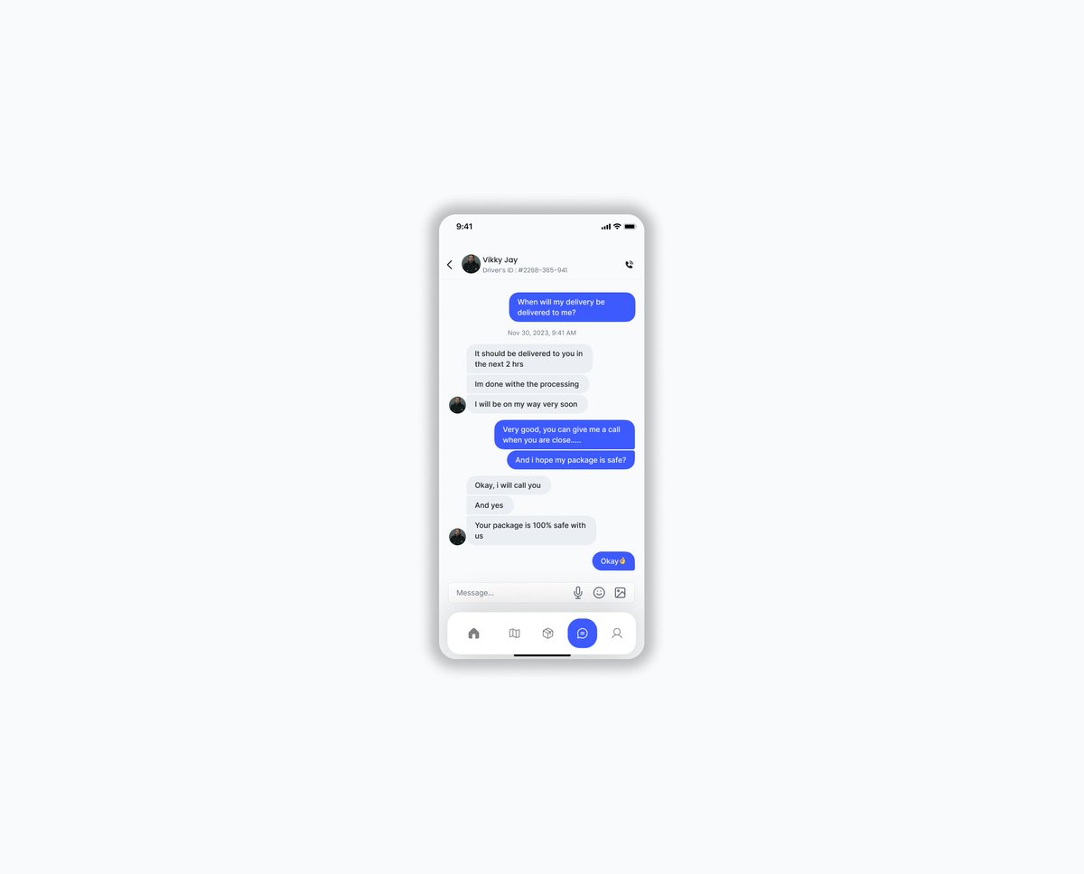 _Abdul_qudus's tweet image. Courier Chat screen — done.
Focused on clarity, speed, and a chat experience that feels natural.
Curious… what would you improve?
#UXDesign #MobileDesign #SwiftDrop