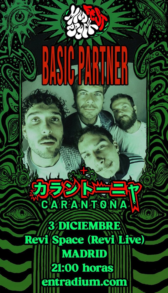 El 3 de diciembre estaremos tocando de nuevo en Madrid abriendo para Basic Partner!