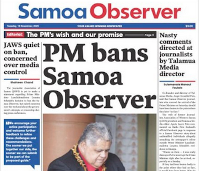 DavidRobie's tweet photo. Regional Pacific student journalists condemn Samoa PM’s ban as ‘deeply troubling’ #asiapacificreport #PacificMediaWatch #uspstudentjournalists #mediafreedom #pressfreedom #SamoaObserver @samoaobserver @usp_student @USPWansolwara
https://t.co/bQVqzYNluE https://t.co/JuKzW1Oqkc