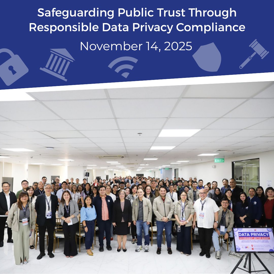 PSAgovph's tweet image. [1/3]

📸 IN PHOTOS: Data Privacy Government Sector Summit 2025

The first-ever Data Privacy Government Sector Summit—spearheaded by the @PrivacyPH, in partnership with the Philippine Statistics Authority and the Data Privacy Council — was held last November 14, 2025.

The summit…