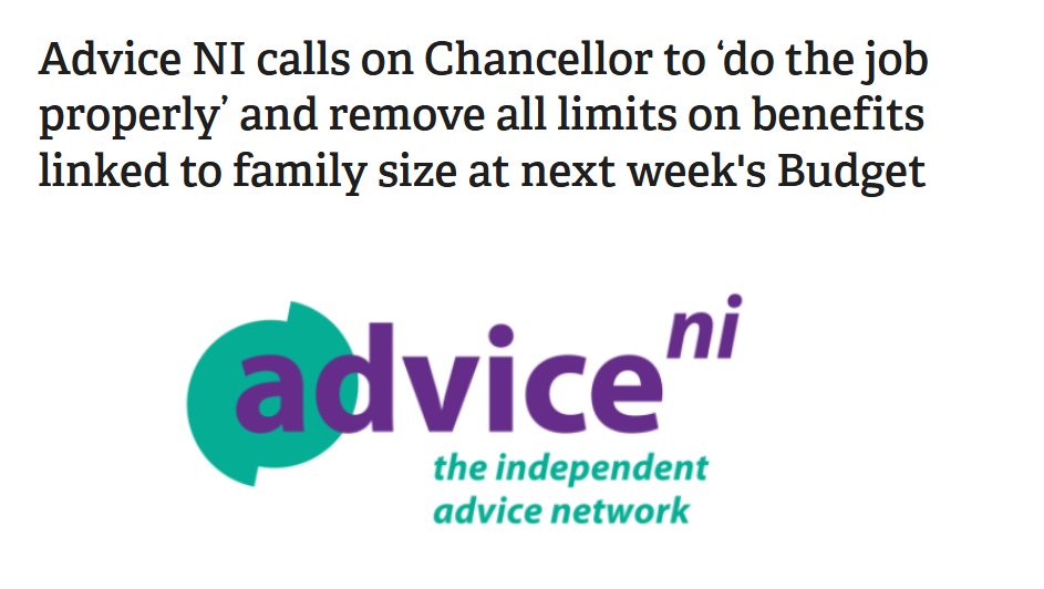 Why punish any child for being a child?

Advice NI calls on Chancellor to ‘do the job properly’ and remove all limits on benefits linked to family size at next week's Budget

adviceni.net/about/news/adv…

<a href="/Keir_Starmer/">Keir Starmer</a> <a href="/RachelReevesMP/">Rachel Reeves</a> <a href="/patmcfaddenmp/">Pat McFadden</a> 

#Budget2025