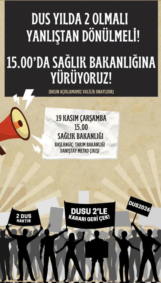 Dişheksen Sendikası adına yürüyüşe katılarak genç meslektaşlarımıza destek vereceğiz 
#2DUSİçinBakanlıktayız
<a href="/disheksen_org/">Diş Hekimliği Sendikası (Dişhek-Sen)</a>