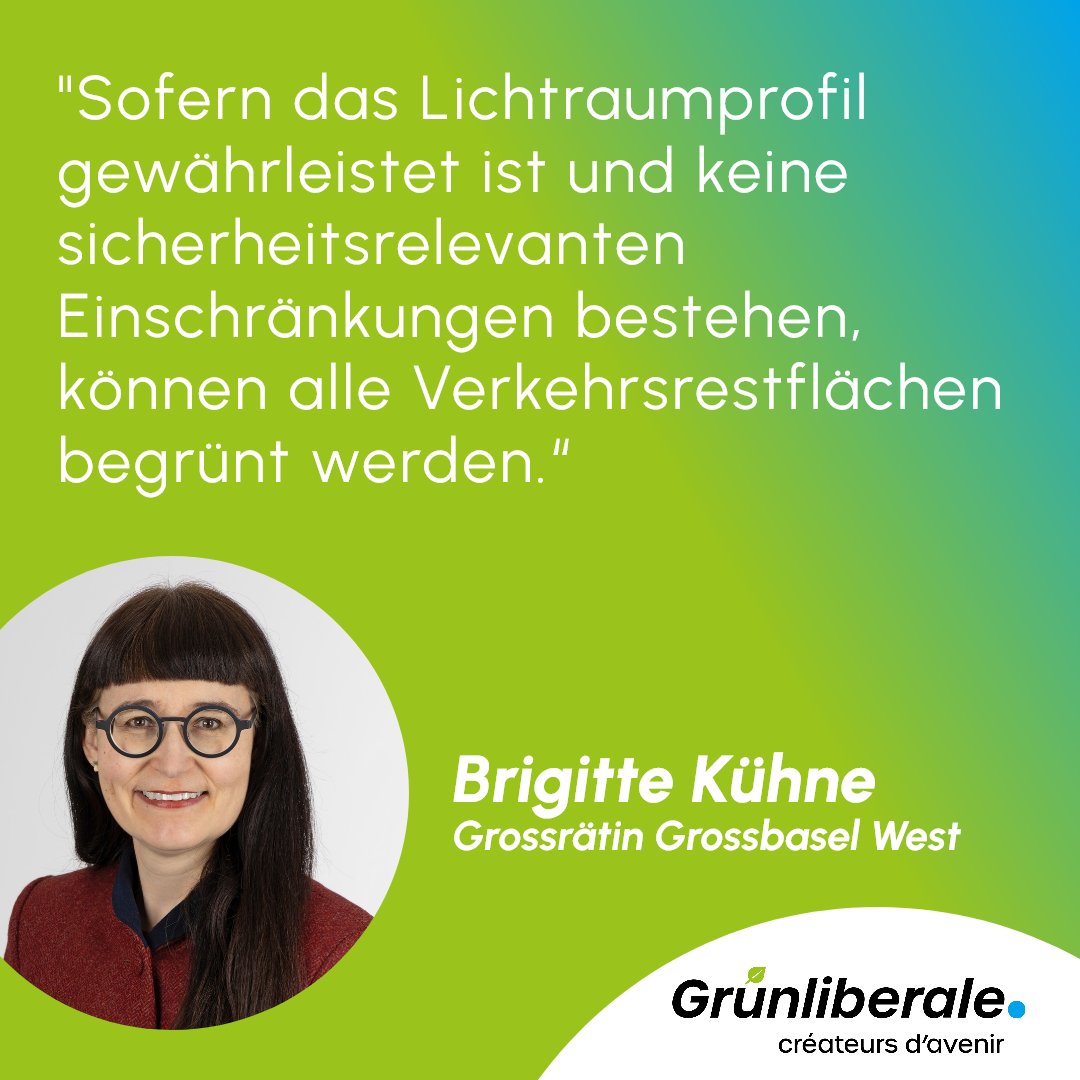 Seit Einreichung des Anzugs Brigitte Kühne und Konsorten betreffend entsiegelte sowie ökologisch aufgewertete Verkehrsinseln und Verkehrskreisel werden neue Verkehrsinseln noch immer versiegelt. Der Grosse Rat sieht weiterhin Verbesserungspotential und lässt den Anzug stehen. 🌻
