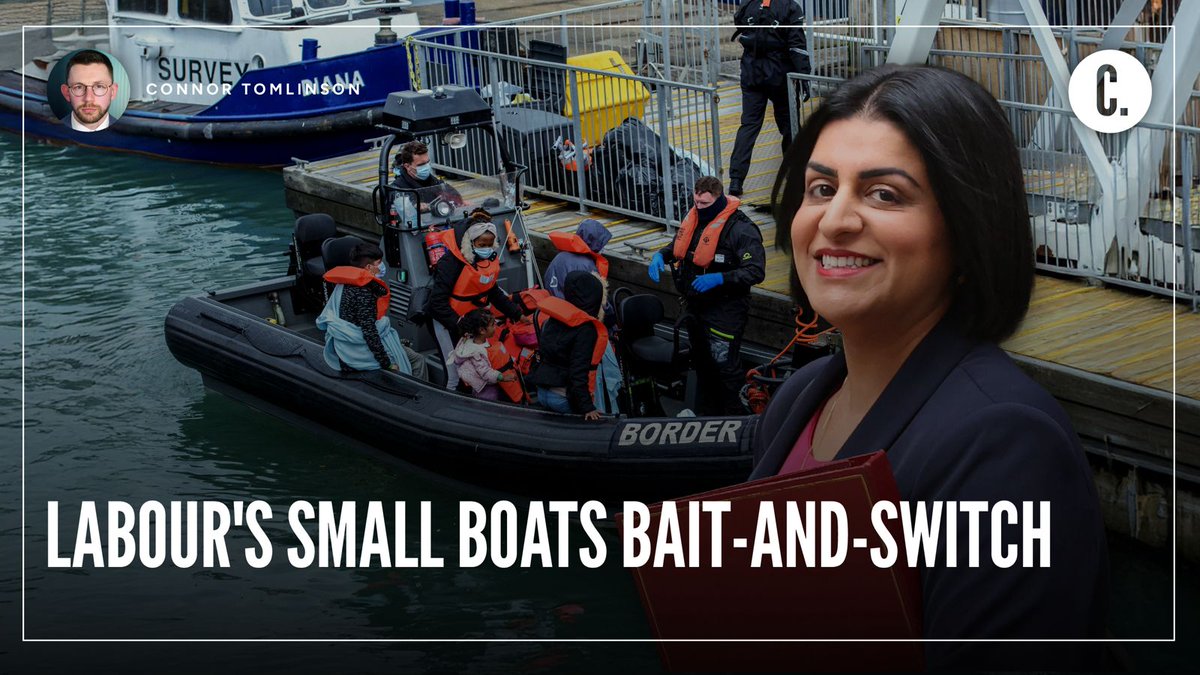 Con_Tomlinson's tweet image. Don&apos;t fall for Shabana Mahmood’s small boats bait-and-switch.

The Home Secretary isn&apos;t stopping the boats or deporting illegals — despite what emotionally incontinent Green and Labour MPs may have you believe.

More fake asylum seekers will arrive via &quot;new safe and legal routes&quot;…