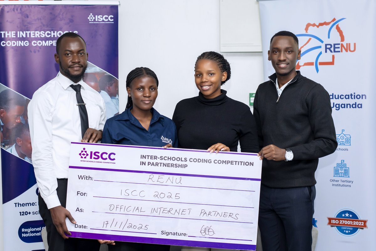 iscc_ug's tweet image. Uganda&apos;s Biggest Coding Event meets Uganda&apos;s Biggest Research and Education Network internet provider. We’re excited to announce our partnership with @RENU_256 as our Official Internet Partner.
This collaboration will ensure a high-speed, reliable connection for all participants.