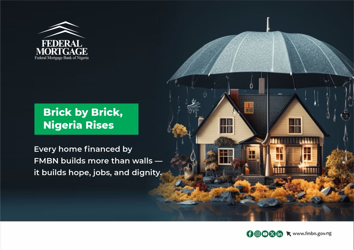 fmbnnigeria's tweet image. With every mortgage disbursed and every home financed, we&apos;re building a stronger Nigeria, not just for today, but for future generations too.

Subscribe to the National Housing Fund today by visiting ibank.fmbn.gov.ng or walk into any of our numerous branches nationwide.