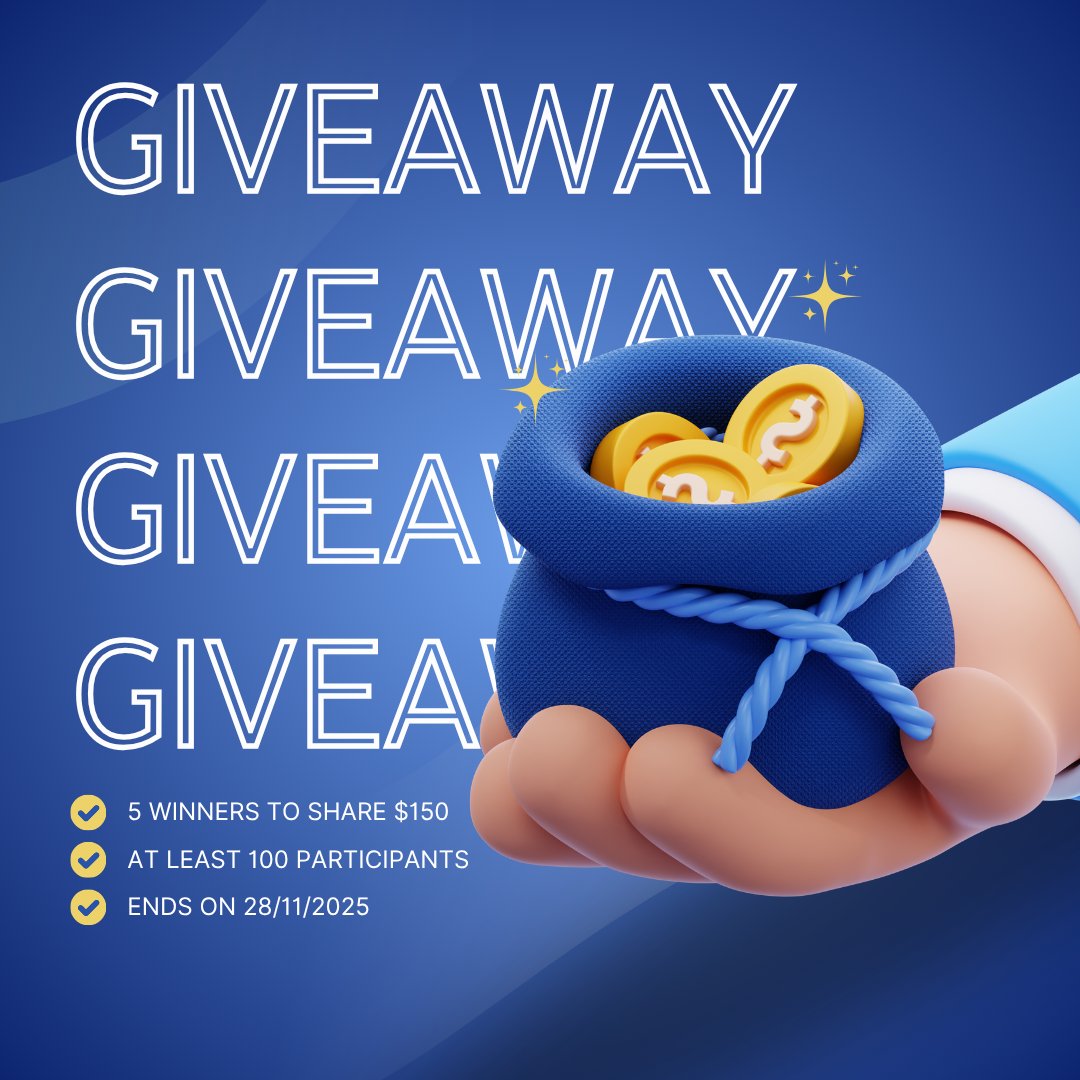 💰$150 #Giveaway 
Describe your trading mood today using emojis! 🤑📉📈

1) 5 winners to share $150
2) Ends on 28/11/2025
#Forex #Gold #GiveawayAlert