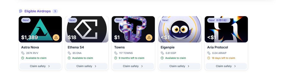 iamyourchaos's tweet image. 推荐大家都去查查 👇

发现个漏领空投检查神器 @DropsBotHQ

好消息是简单易用，粘贴地址就可以看到该地址已经领取了哪些空投，还有价值多少的空投未领取，以及哪些空投已经过期。
坏消息是需要花钱，我找到价值 1390 美元的待领取 $RVV ，花了我 19 美元。…