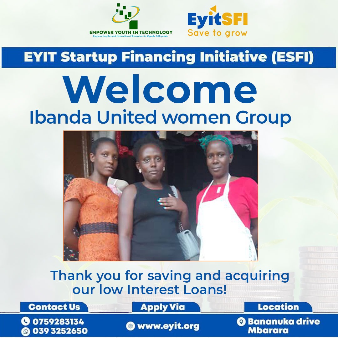 Expanding Financial Inclusion in Ibanda!
At least 23 women entrepreneurs from Ibanda District have joined <a href="/eyit_ug/">EYIT</a>  EYIT Startup Financing Initiative (ESFI) and collectively accessed Ugx 12,000,000 in affordable, trust-based microloans.

These women belong to nine women's groups: