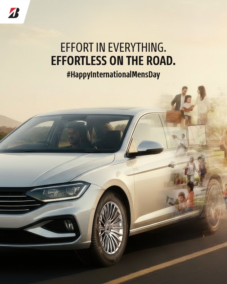 When your mind is focused on where you're headed, the drive shouldn’t add to your worries.
To the men carrying the quiet weight of responsibility, we honor your strength with our promise of safety.

Happy International Men's Day.

#InternationalMensDay #BridgestoneIndia