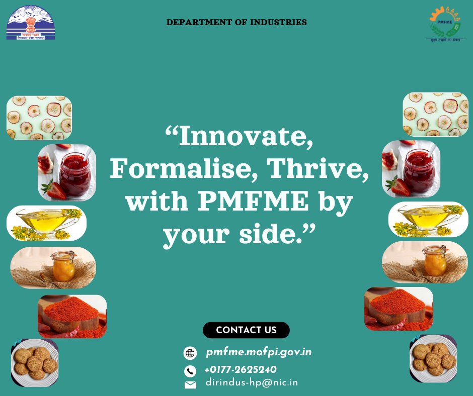 PmfmeP's tweet image. Formalise today, flourish tomorrow! ✨
Transform your micro food business with #PMFME support.
#FoodProcessing #VocalForLocal
@MOFPI_GOI @PMFMEScheme