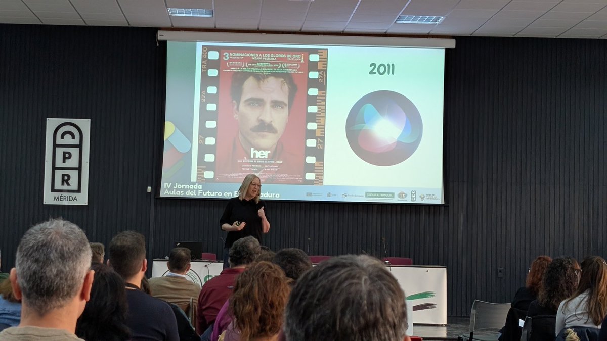 🟣🟡IV Jornada #AdFE🔵🔴

Arranca la Jornada #AdFE con la ponencia inaugural "La IA aplicada al Aula del Futuro" por parte de Dña. Charo Fernández Aguirre.

#IVJornadaAdFE