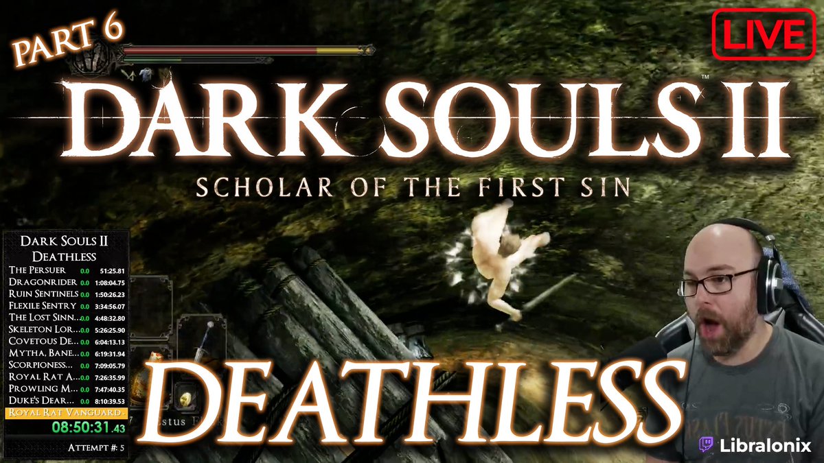 libralonix's tweet image. Join me live as I continue a new Dark Souls II Perma-Deathless Run!

Can i make a landing without rolling off to my death??

Lets find out!

💀NOW LIVE💀

twitch.tv/libralonix