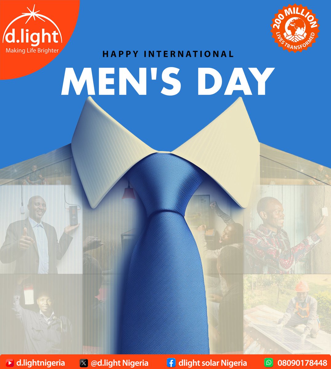 Happy International Men’s Day! 
Today, we celebrate the strength, dedication, and resilience of men everywhere, especially those making a positive impact in their communities and changing lives. Keep shining.  

#happyinternationalmensday #dlight #transforming1billionlives