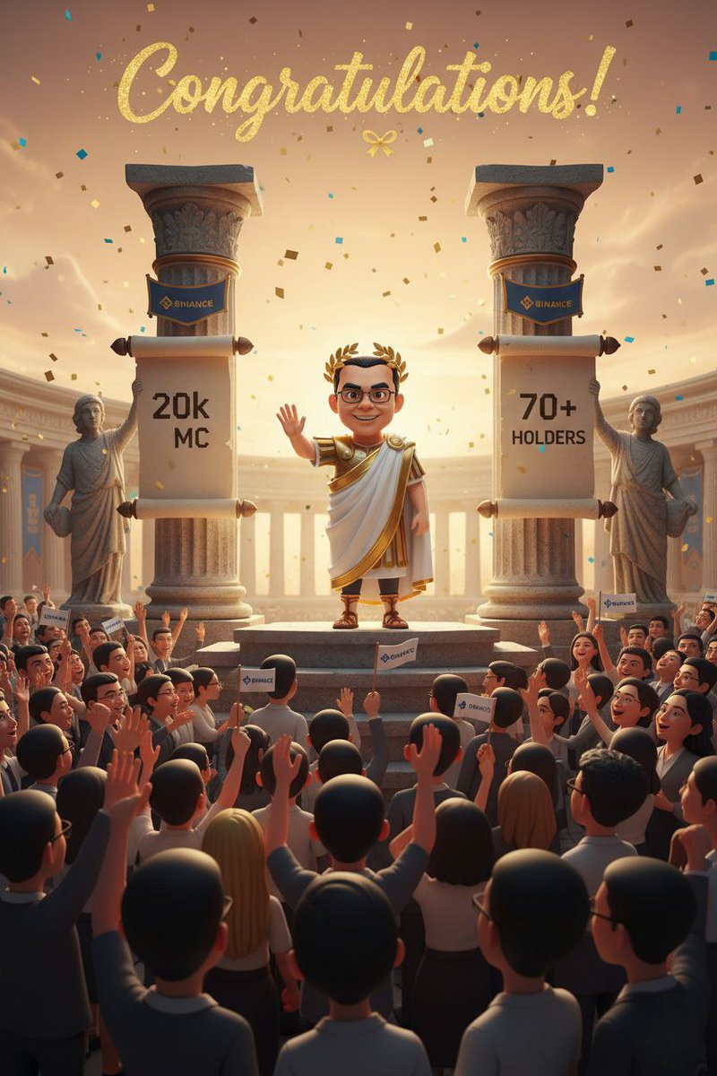 Shadowsyntaxog1's tweet image. 🎉 **20K MC Reached &amp;amp; 70+ Holders Strong!**
Our community is rising like champions — and this is just the beginning.
Thank you to everyone who believed and supported from day one.
Onward to the next milestone! 🚀🏛️
#Crypto #Milestone #BNB #CommunityPower