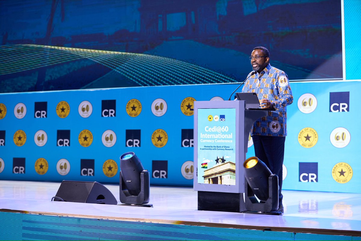 DrJPAsiama's tweet image. Yesterday, together with Currency Research and our international partners, we opened the Cedi@60 International Currency Conference. 
We were honoured to have H.E. @JDMahama , President of the Republic of Ghana, deliver the Keynote Address as we reflected on sixty years of the…