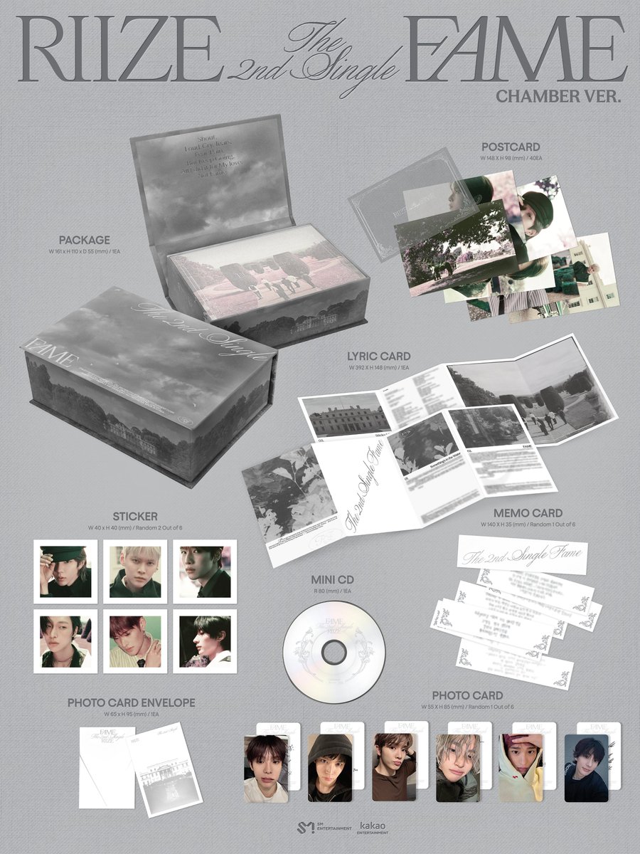 Album Details (Chamber Ver.) RIIZE 라이즈 The 2nd Single 【Fame
