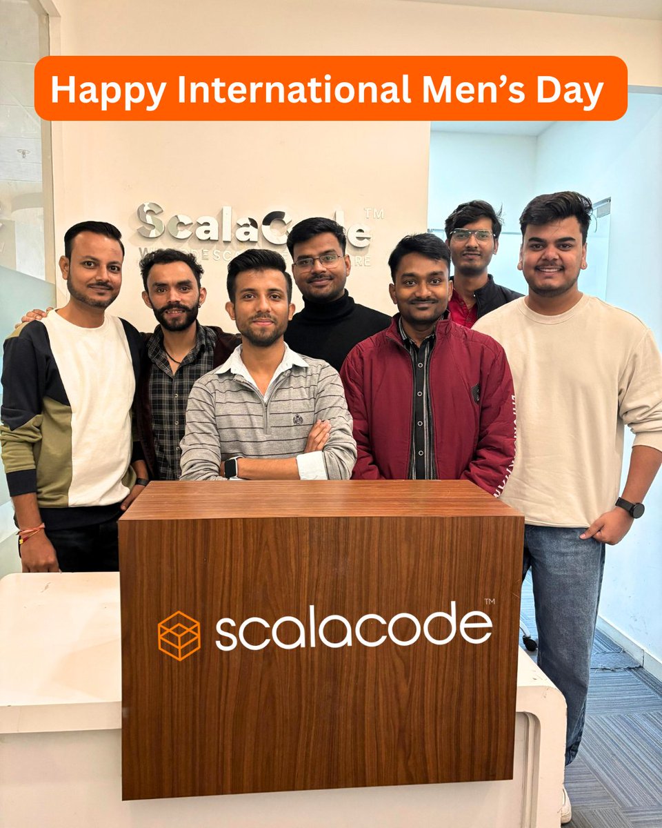 scala_code's tweet image. Here’s to the men who code, create, collaborate, and make ScalaCode stronger every single day.
Thank you for bringing your best — in and beyond the workplace.
Happy International Men’s Day!

#MensDay2025 #TeamScalaCode #WorkplaceHeroes #OfficeCulture #happyinternationalmensday