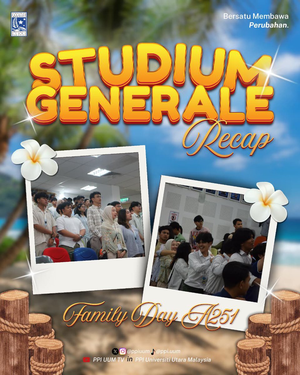 ppiuum's tweet image. Kemeriahan Family Day A251
benar-benar terasa!

Acara dibuka dengan Studium
Generale sebagai pijakan awal bagi para mahasiswa baru. Kami berharap kegiatan ini bisa menjadi jembatan informasi yang membantu mahasiswa baru mengenal lebih dalam tentang kehidupan kampus.